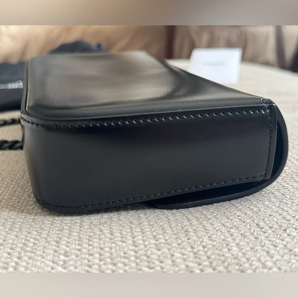 Celine Black Triomphe Chain Shoulder Bag - Picture 8 of 15